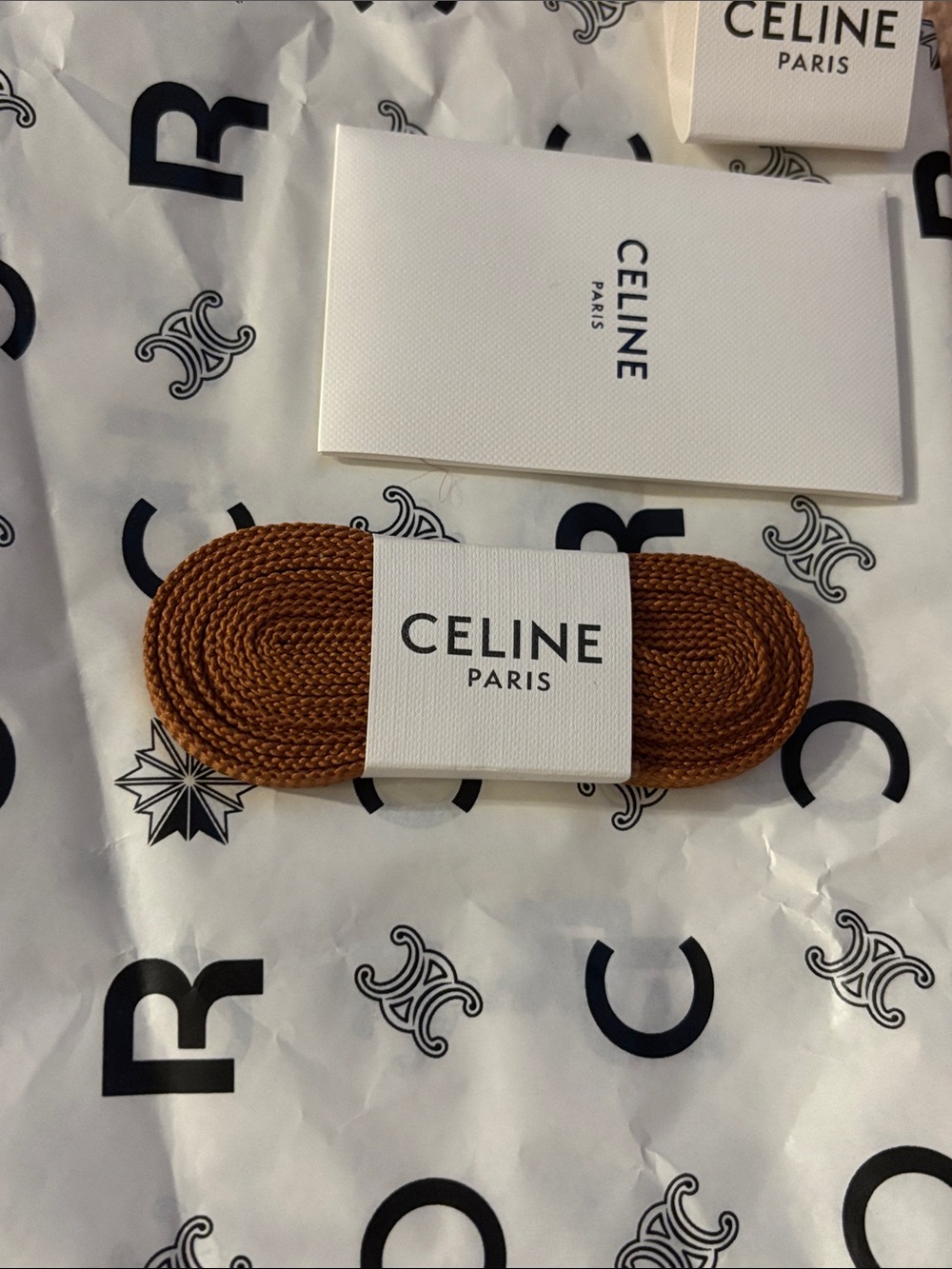 🤎 NWT Authentic CELINE shoe laces in Chestnut Brown